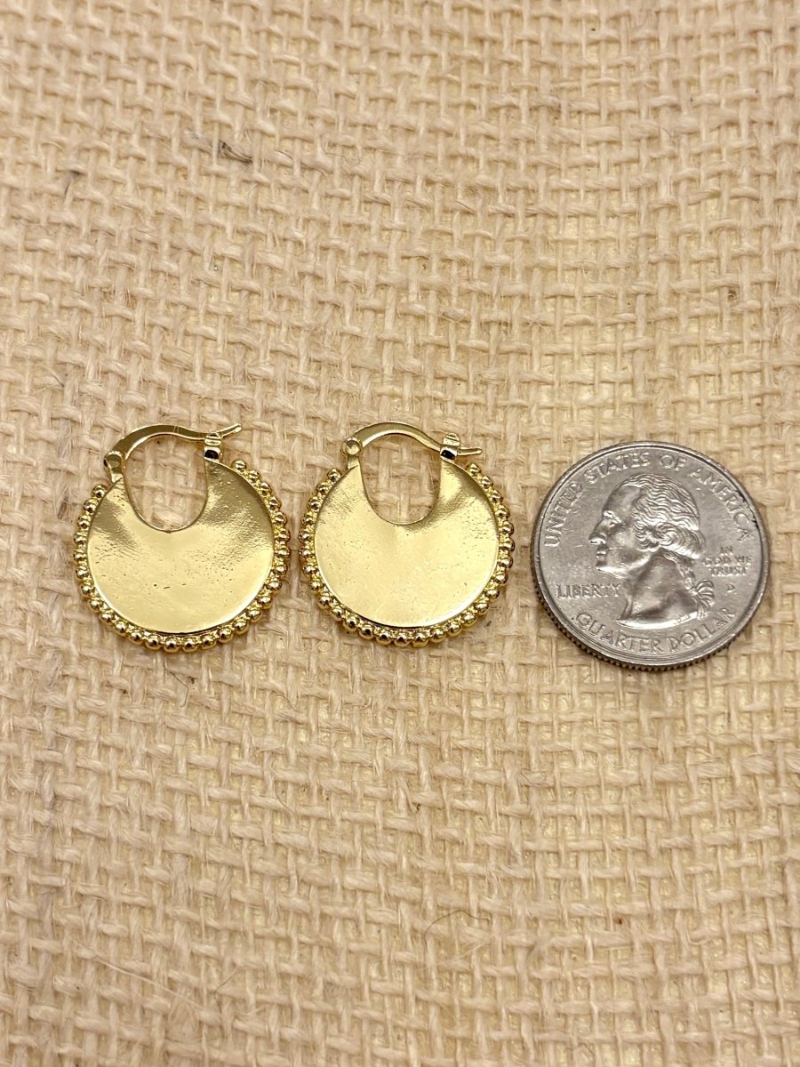 Gold Filled Disc Hoop - Made X Hudson