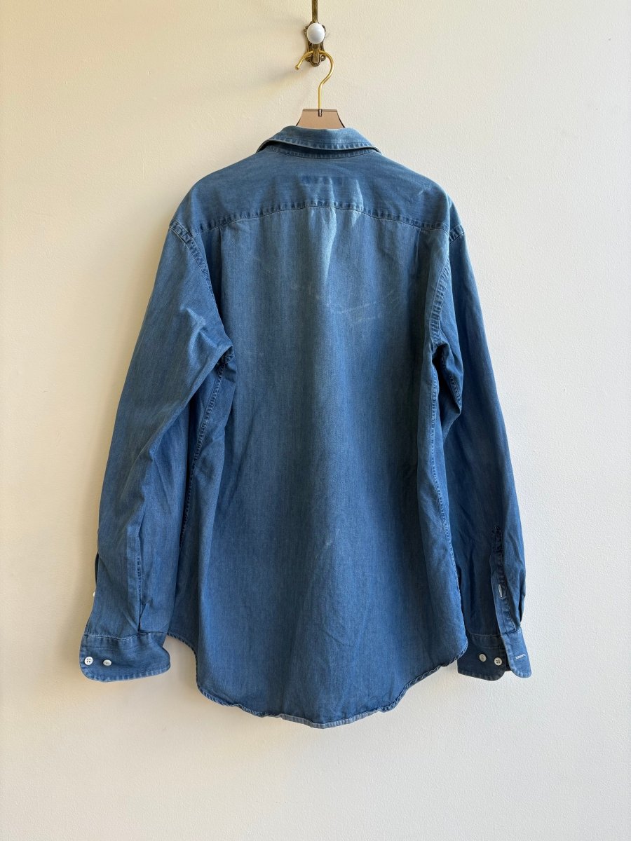 Ermenegildo Zegna | Indigo Dyed Cotton Button Up Shirt (Vintage) - Made X Hudson