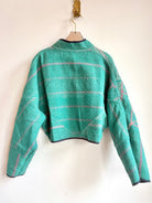 Reversible Kaira Quilted Cropped Jacket in Colors Pool Blue, Hot Pink & Teal, Hot Pink - Made X Hudson