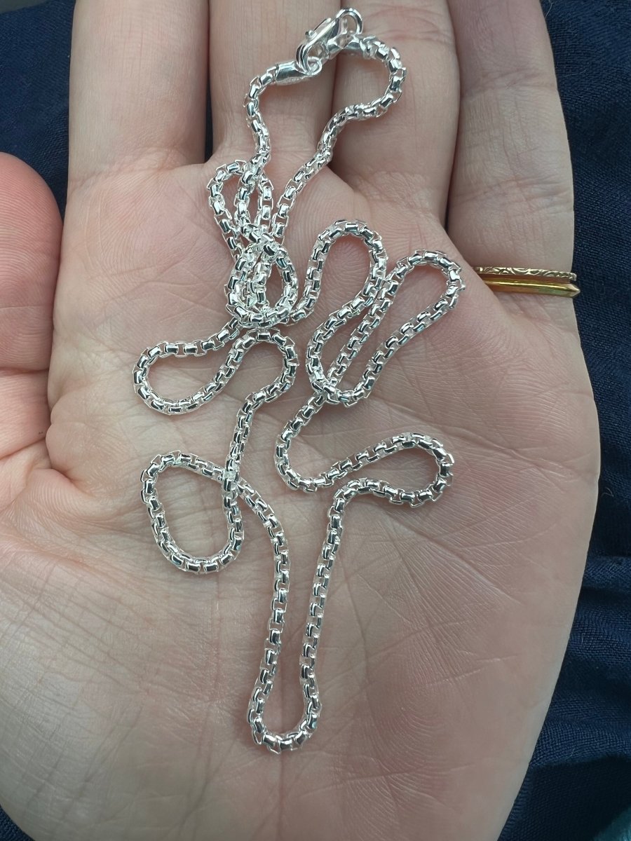 Sterling Silver Box Chain Necklace - Made X Hudson