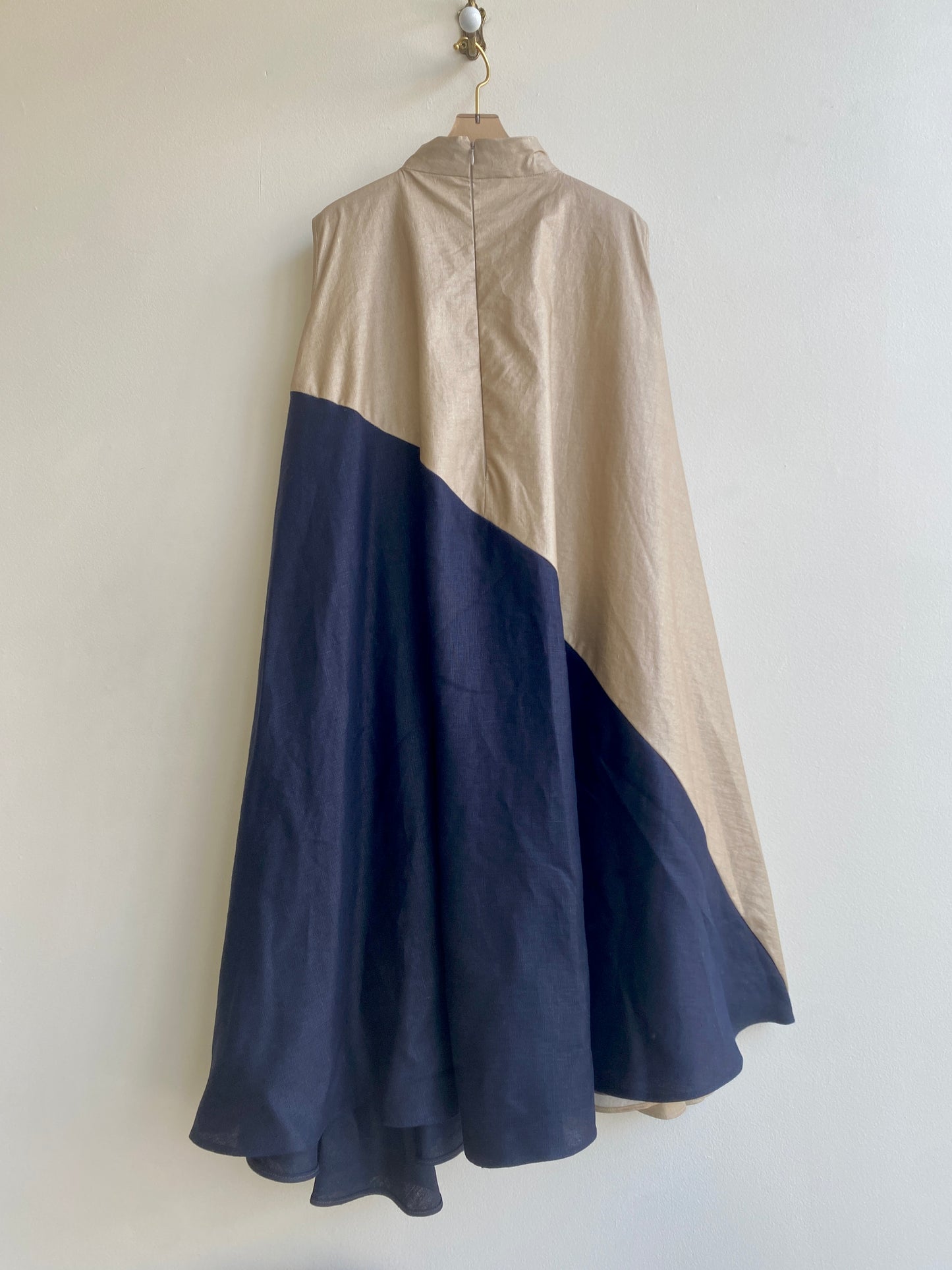 Strolling Tent Dress  (Blue & Gold)