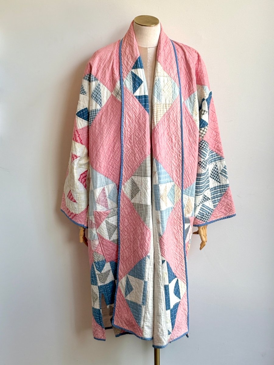 Pink & Blue Heirloom Quilt Duster - Made X Hudson