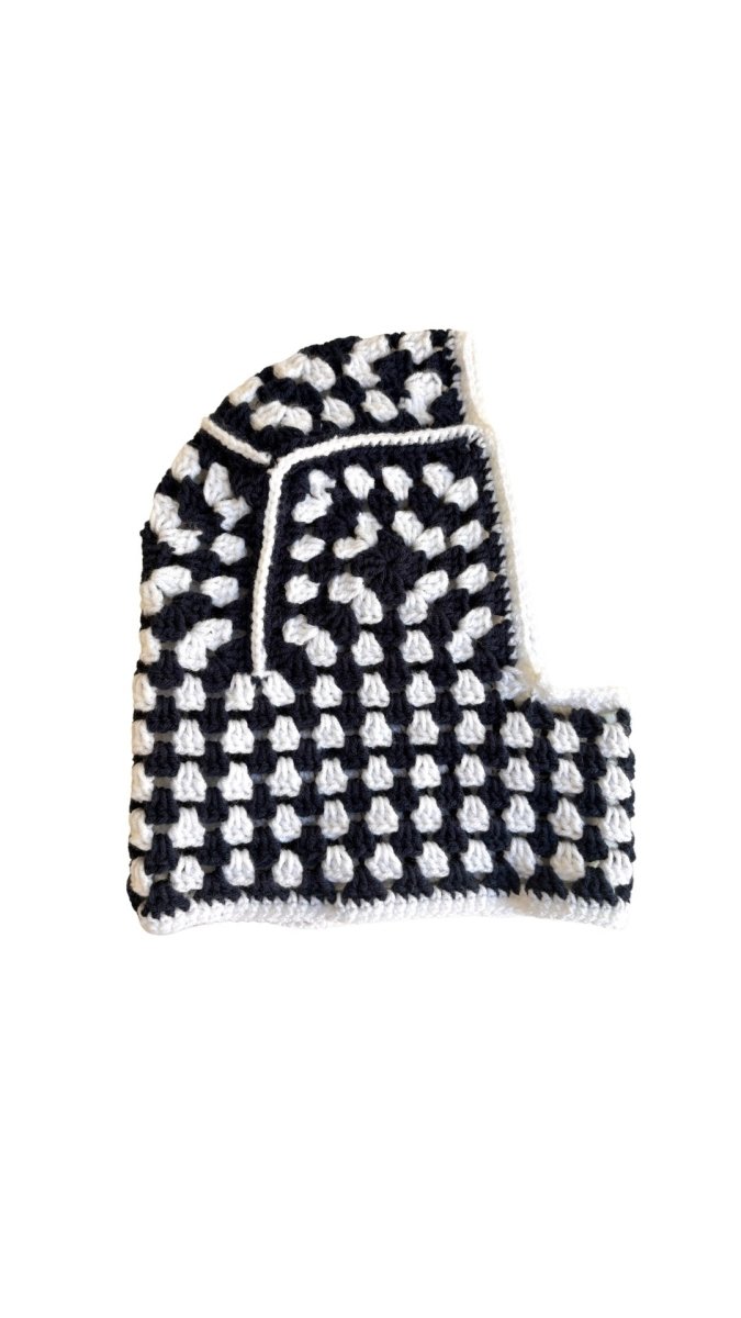 Navy & White Hand Crochet Balaclava - Made X Hudson