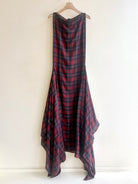 Zero - Waste Dress in Red, Blue, and Grey Plaid - Made X Hudson