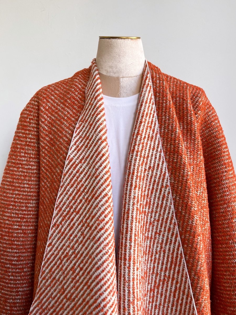 Orange & Cream Zero - Waste Reversible Cape - Made X Hudson