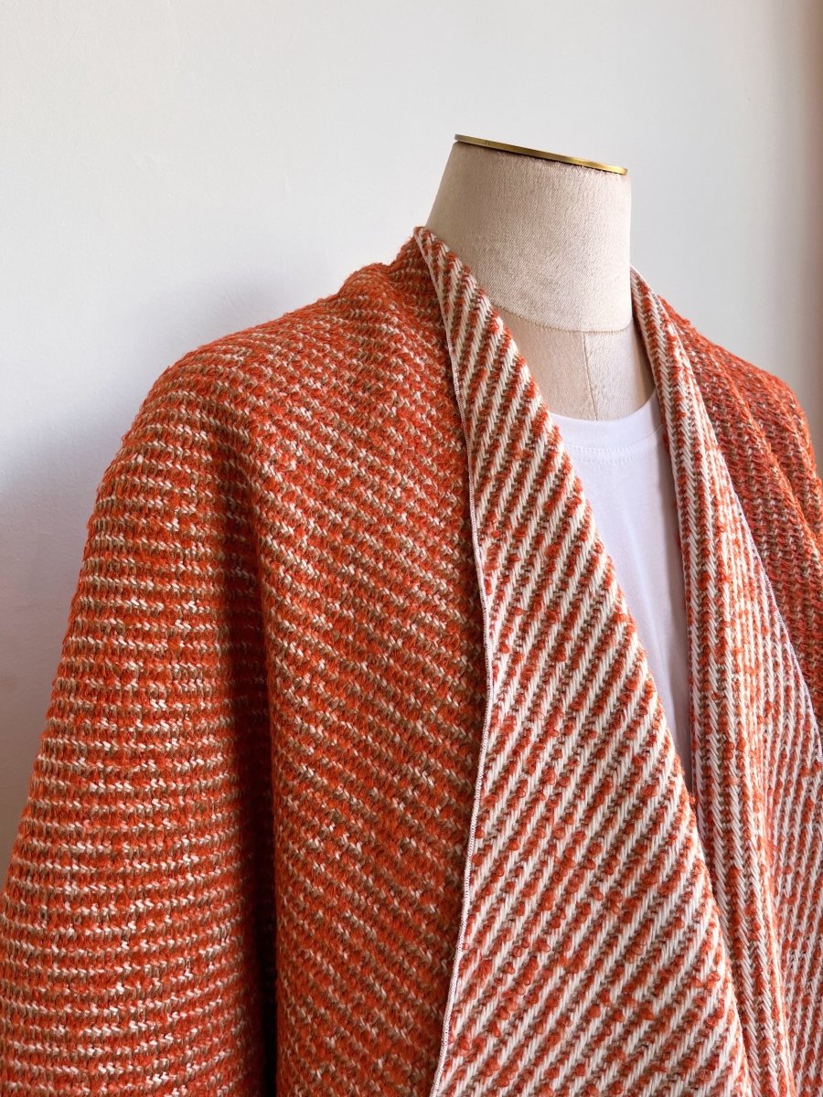 Orange & Cream Zero - Waste Reversible Cape - Made X Hudson