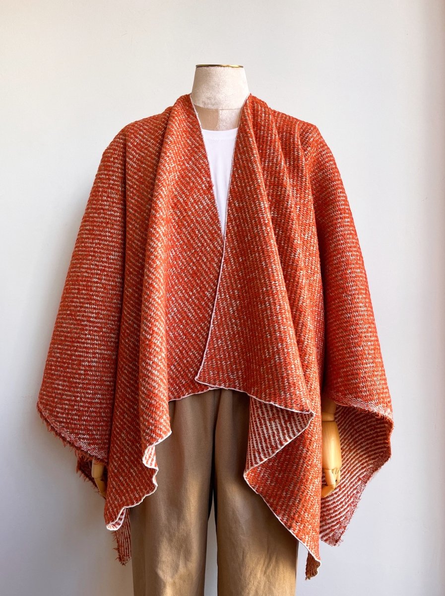 Orange & Cream Zero - Waste Reversible Cape - Made X Hudson