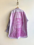 Frankenstein Repeat Pink on Pink | Cyanotype Print Button - Down (Reworked) - Made X Hudson
