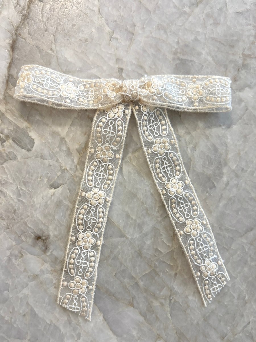 Somewhere Single Lace Bow Hair Clips (More Colors) - Made X Hudson