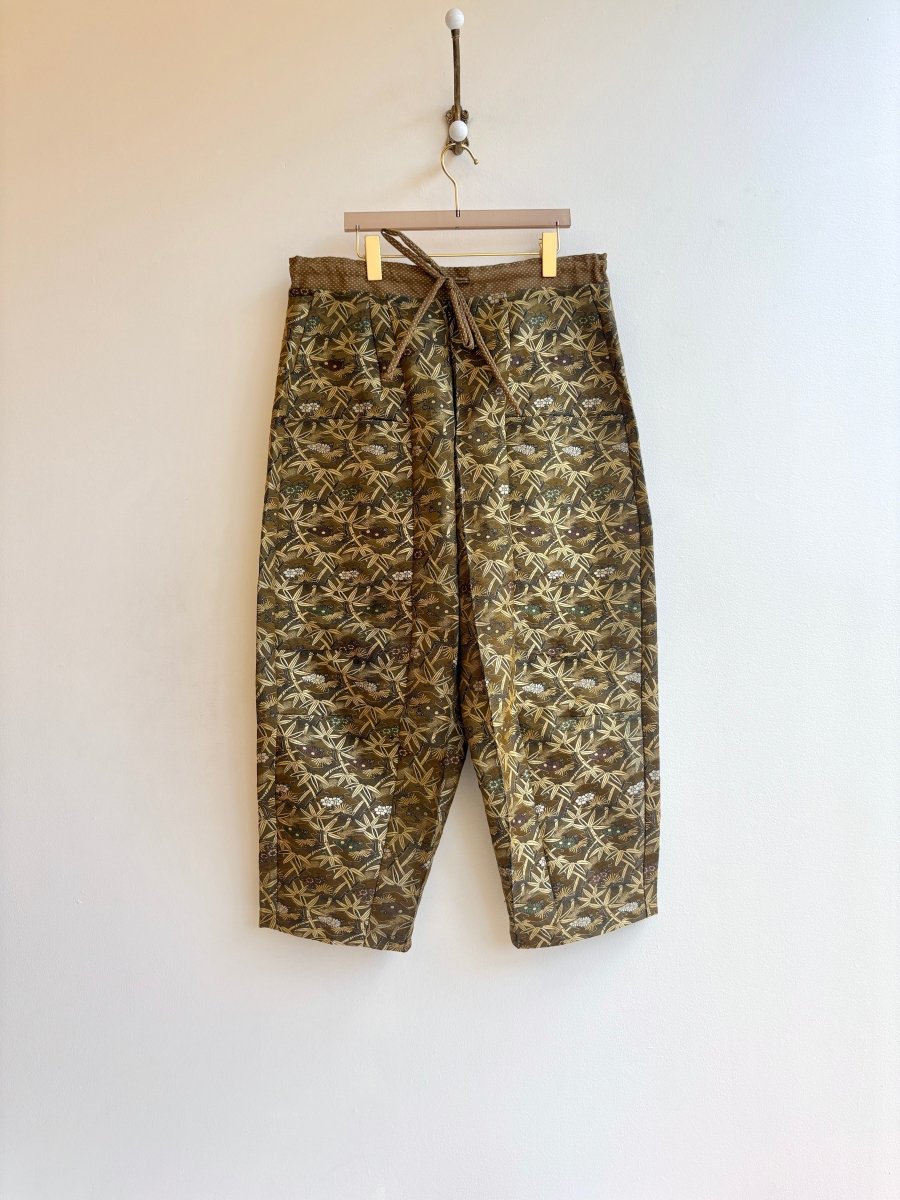 Silk Brocade Bamboo Print Balcony Pant - Made X Hudson