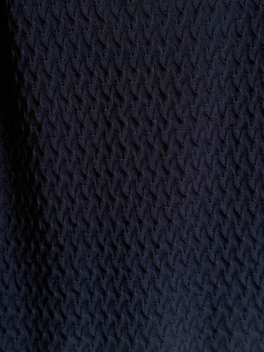 Navy Textured Pointelle Knit Shorts - Made X Hudson