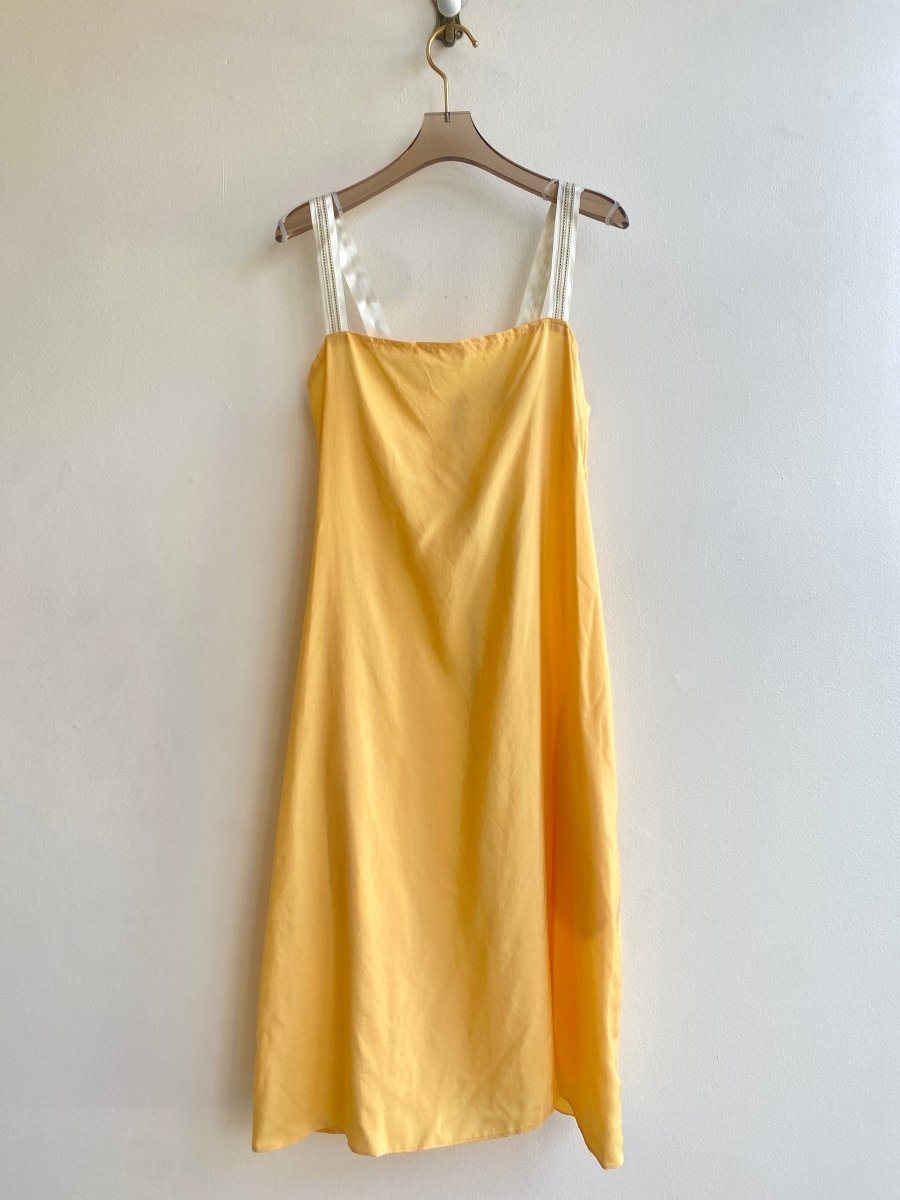 Tangerine Tank Dress with Silk Straps - Made X Hudson