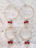 Sweet Cherry Gold Filled Hoops (Multiple Sizes) - Made X Hudson
