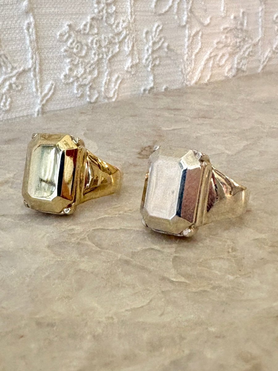 Emerald Cut Ring | Brass or Silver (Matte of High Polish) - Made X Hudson