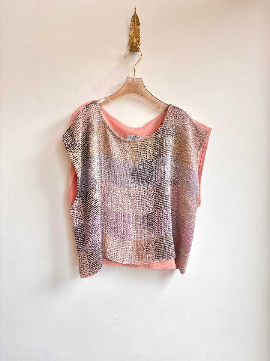 Handwoven Blouse in Plum & Blush - Made X Hudson