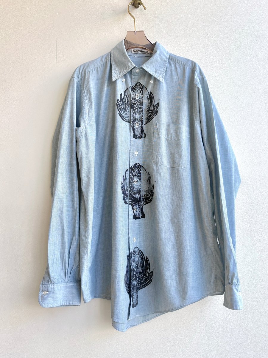 "Timmy” Sage Green/Blue Artichoke Print (Reworked) - Made X Hudson