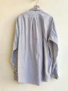 "Sandy” White & Blue Stripe Artichoke Print Shirt (Reworked) - Made X Hudson