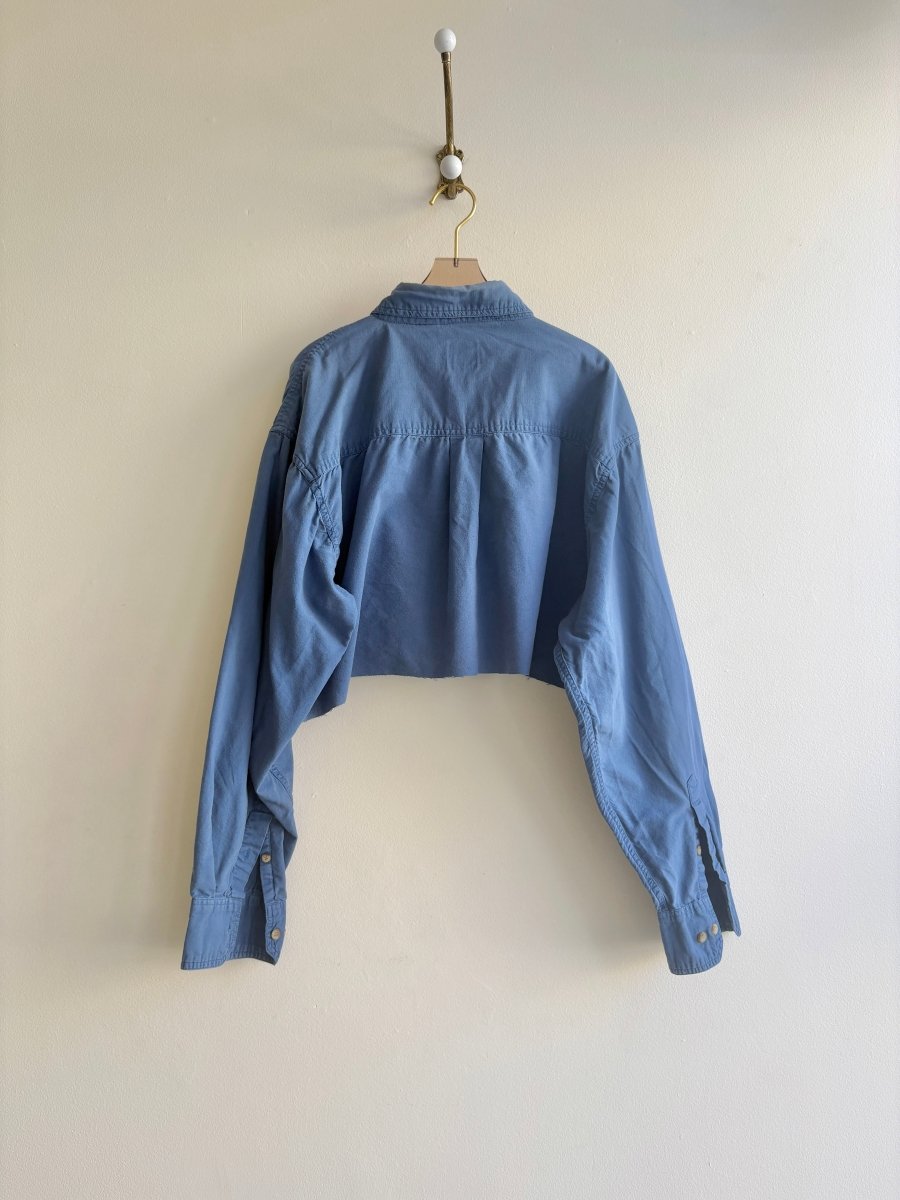 Annette Crop Blue Top (Reworked) - Made X Hudson