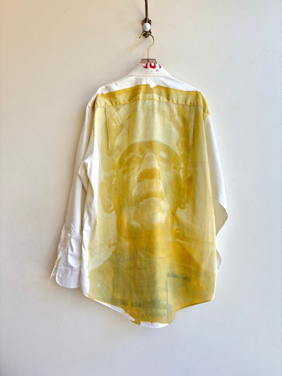 Frankenstein Repeat Green Sun Printed Button Up (Reworked) - Made X Hudson