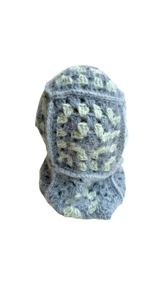 Soft Blue and Seafoam Hand Crochet Balaclava - Made X Hudson