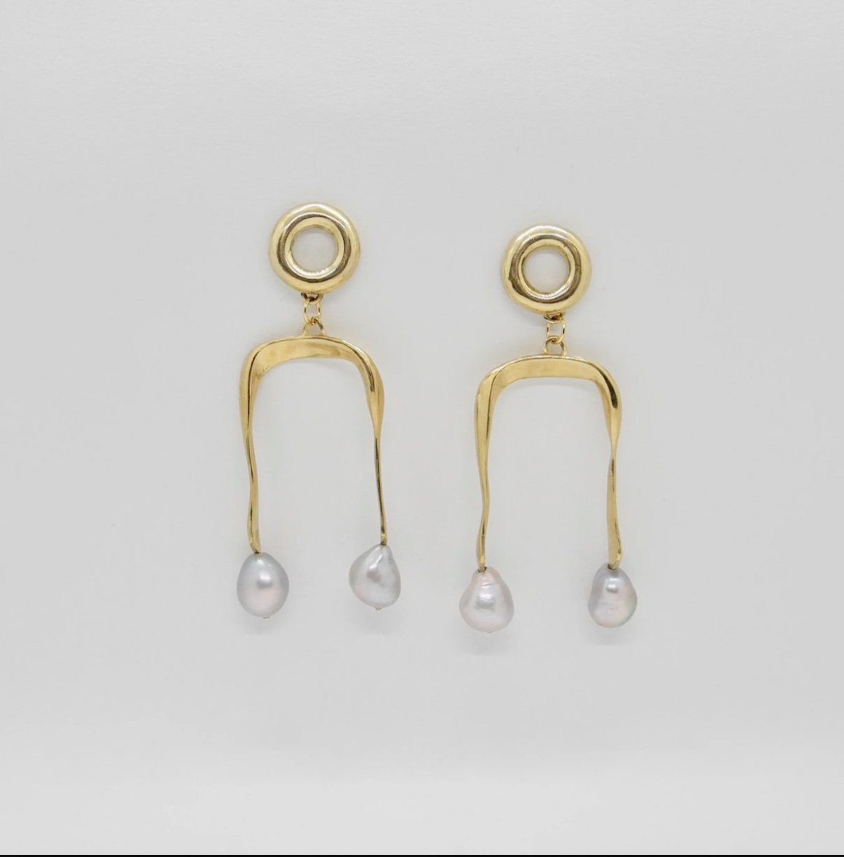 Gum Drop Earrings w/ Pearl - Made X Hudson