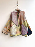 Reversible Ladhiya Quilted Jacket in Colors Olive, Lemon, Mauve & Teal, Blush, Lavender, Lime - Made X Hudson