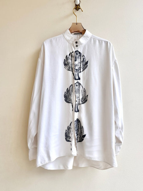 "Barbra” White and Black Artichoke Print (Reworked) - Made X Hudson