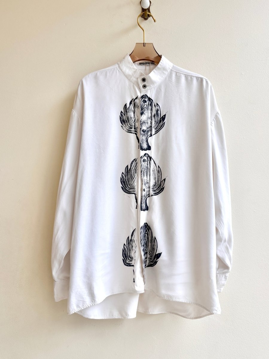 "Barbra” White and Black Artichoke Print (Reworked) - Made X Hudson