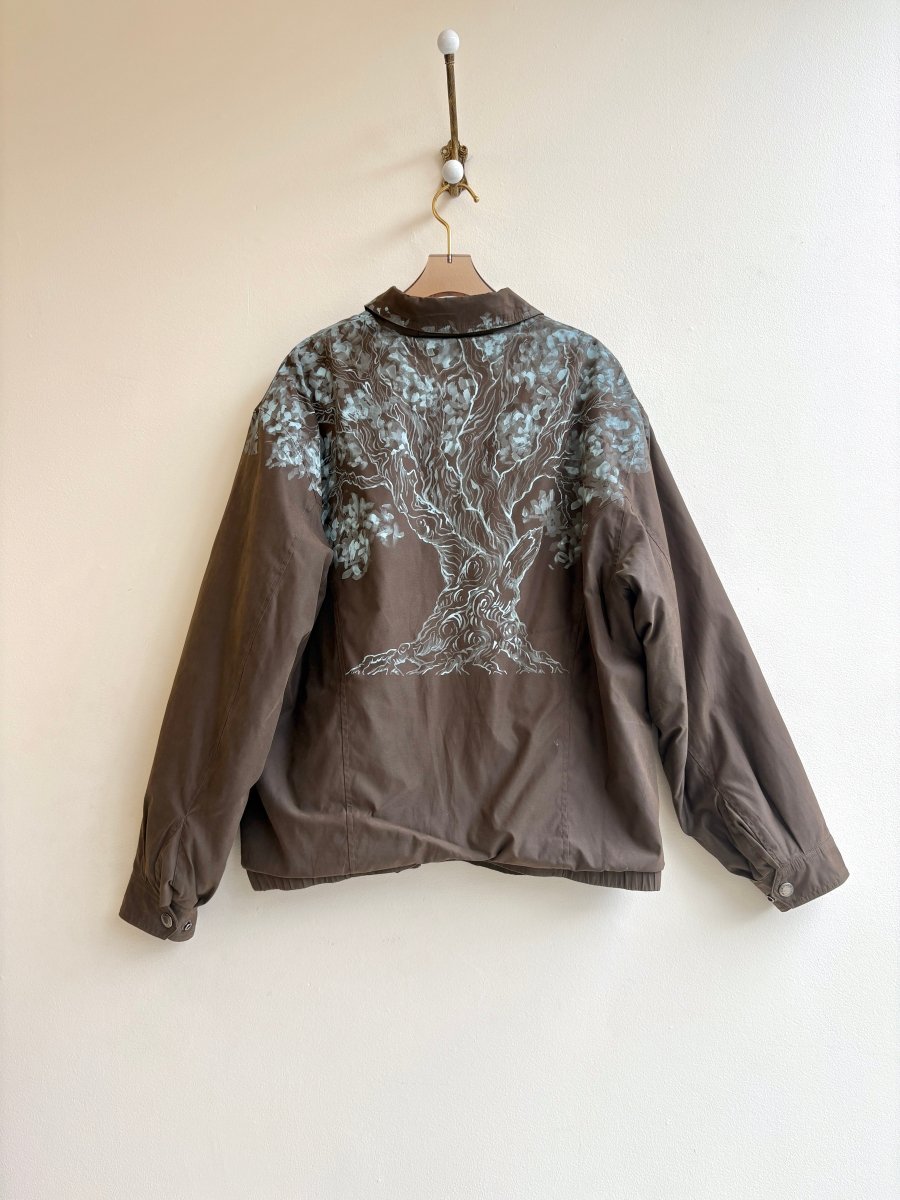 Chestnut Oak Lined Coat in Powder Blue | Hand Painted (Reworked) - Made X Hudson