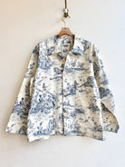 Indigo and Cream Toile Utility Jacket - Made X Hudson