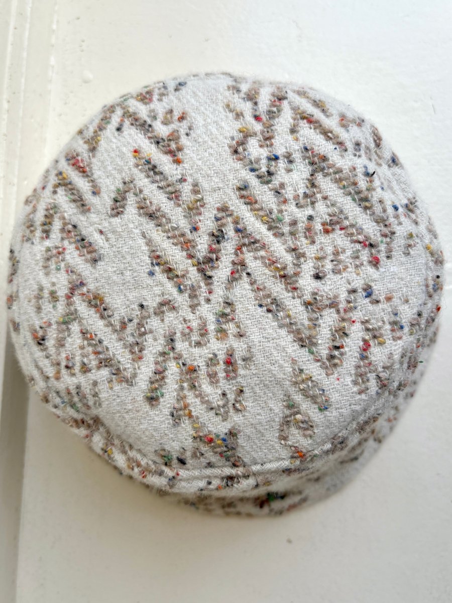 White & Flax Chevron Multi Color Speckled Deadstock Wool Bucket Hat - Made X Hudson
