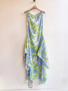 Zero - Waste Dress in Lavender and Citron Flower Sketch - Made X Hudson