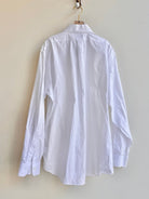 White Hand Embroidered Note & Rose Everyday Button Down (Reworked) - Made X Hudson