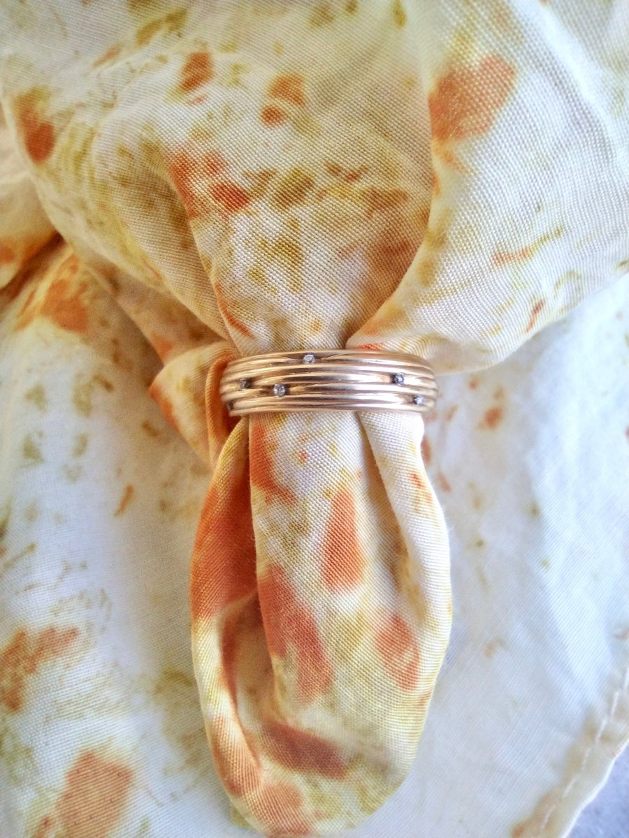 Brushwood 14K Gold Ring w/ .06CT Diamonds - Made X Hudson