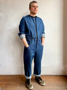 Denim and Gold Stitching Jumpsuit - Made X Hudson