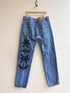 Spiked Floral Jeans Light Wash in Umber | Hand Painted (Reworked) - Made X Hudson