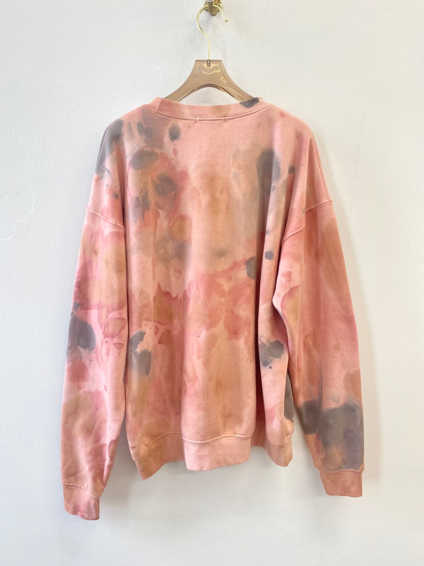 Pink & Grey Marbled Crewneck Sweatshirt