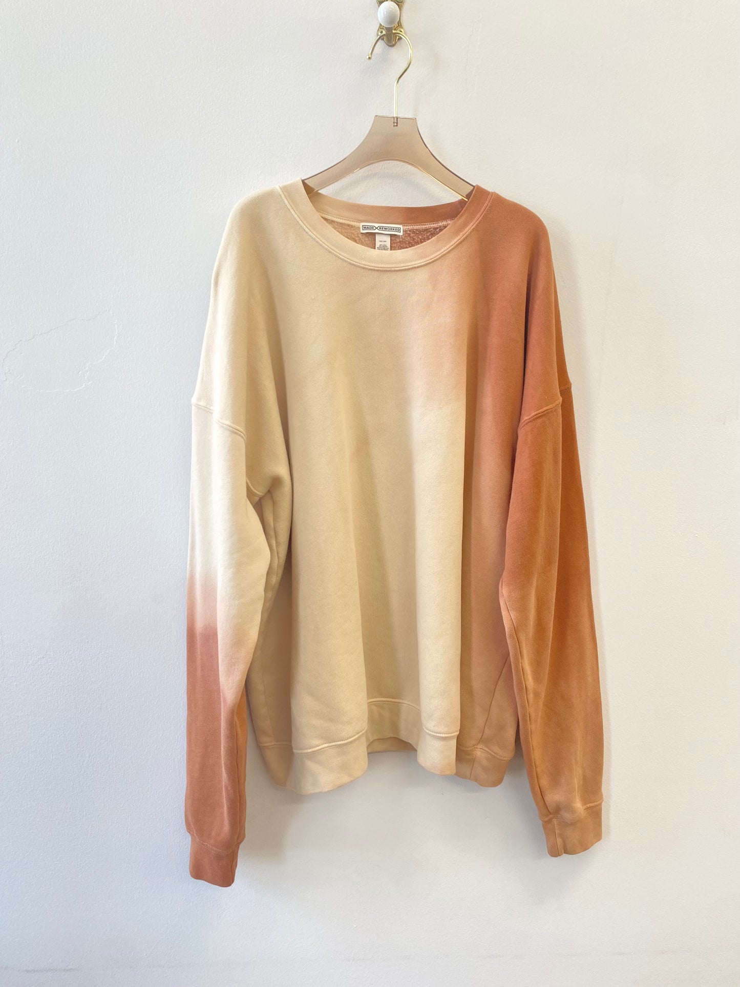 Rust Ombre Crewneck Sweater