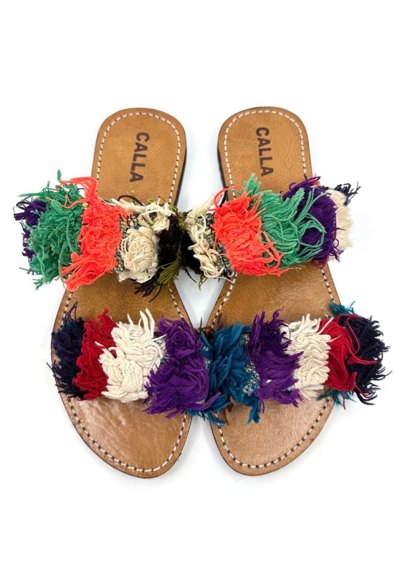 Hali Sandals “Jamila XVIII” In Colors Purple, Red, White, Orange, Blue (Size 41) - Made X Hudson