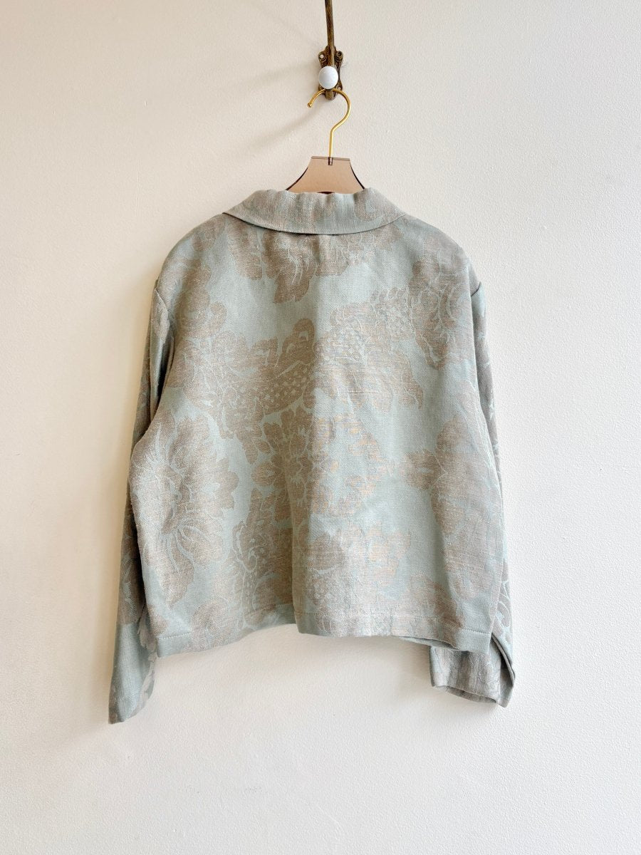 Sage Damask Utility Jacket - Made X Hudson