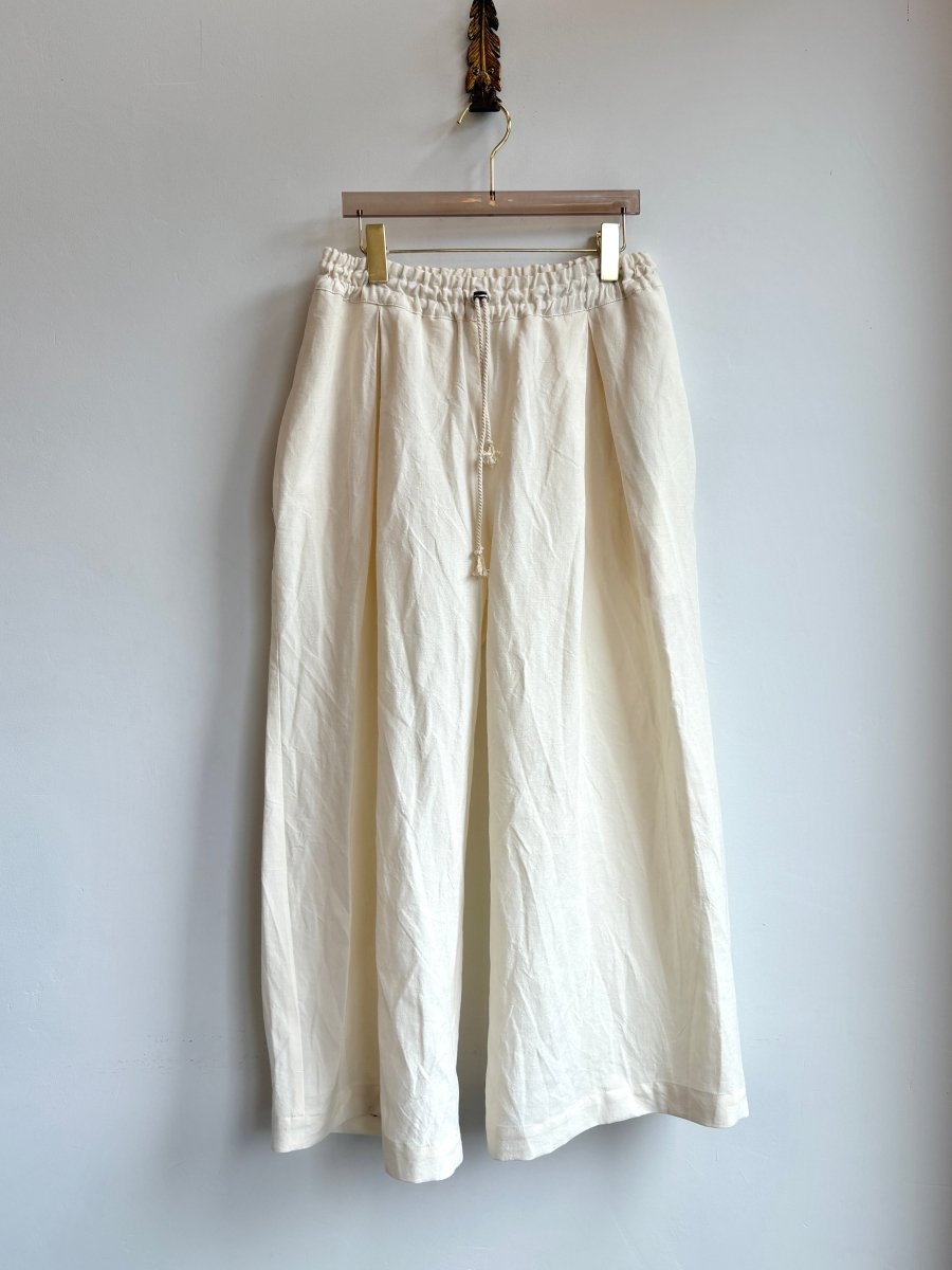 Ivory Cotton Wide - Leg Pant - Made X Hudson