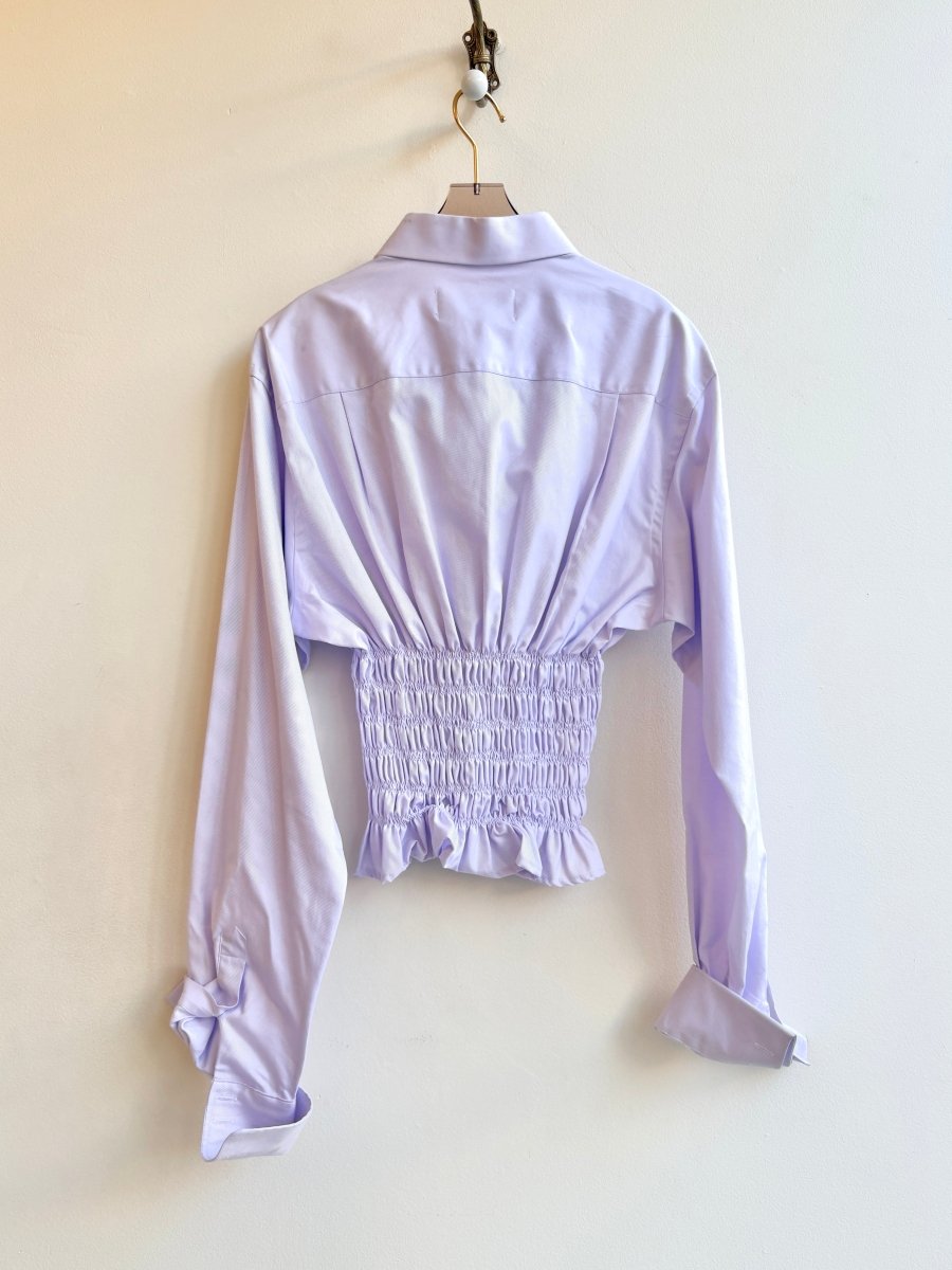 The George Top | Light Lavender Twill w/ Smocked Waist (Reworked) - Made X Hudson