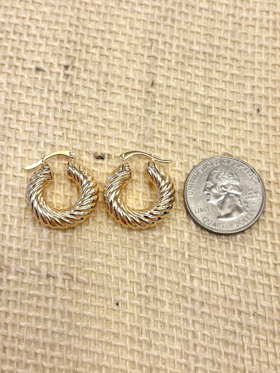 Everyday Croissant Twist Hoops - Made X Hudson