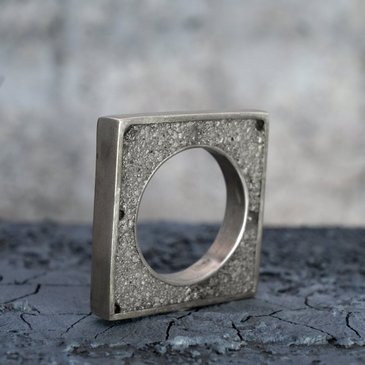 Square Concrete Ring - Made X Hudson