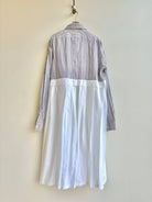 Empire Shirtwaist Dress in Tomato and Black Stripe with White (Reworked) - Made X Hudson