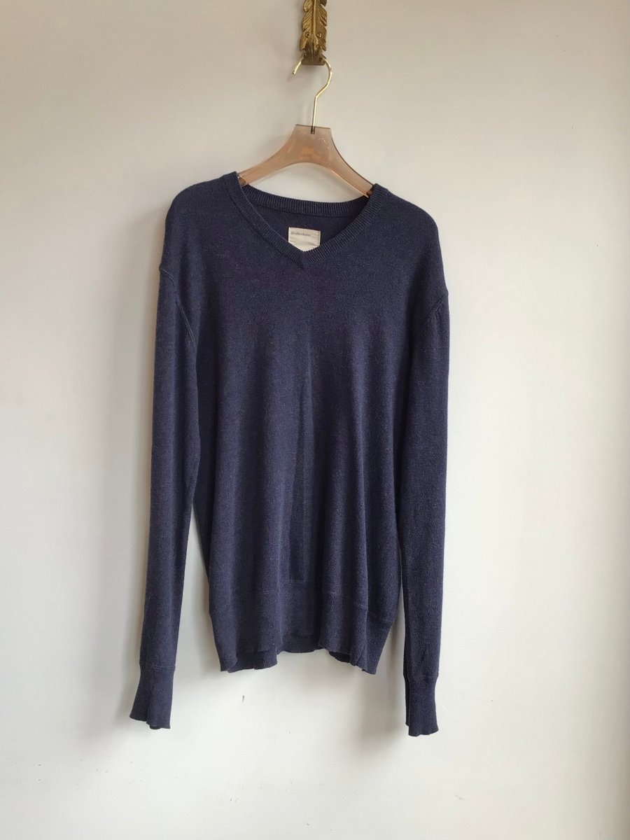 Life After Denim | Blue V Neck Sweater (Vintage) - Made X Hudson