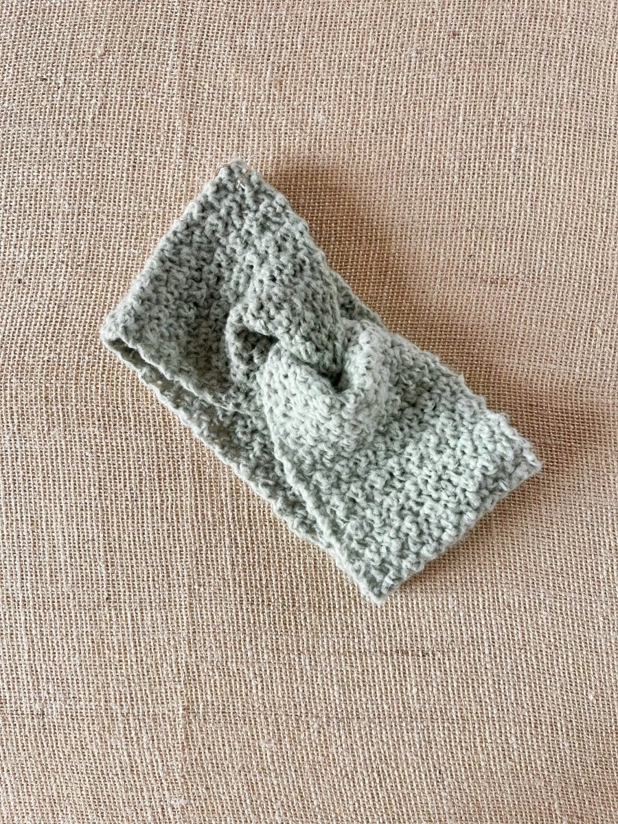 Light Sage Head Wrap | Crocheted - Made X Hudson