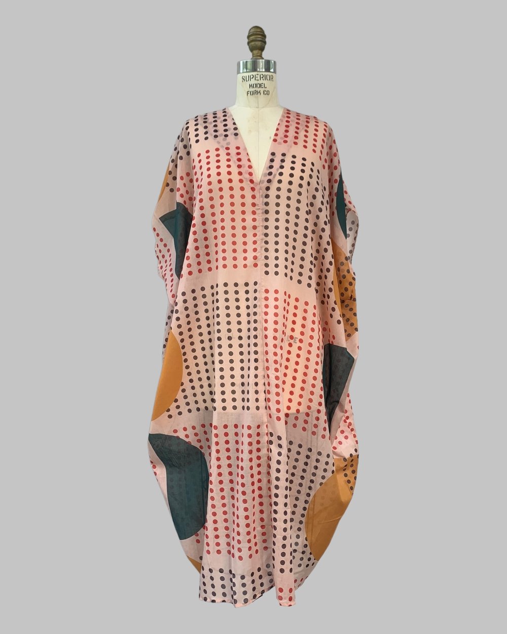 Dotted Sunrise Print Kaftan