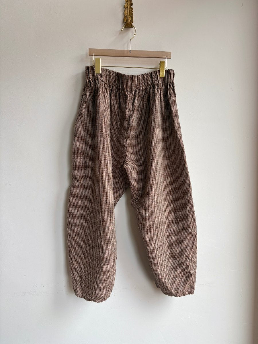 Micro Houndstooth Linen Studio Pant - Made X Hudson