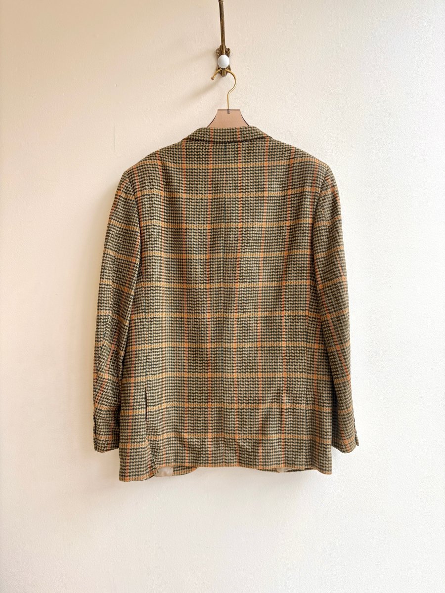 Cashmere Houndstooth Plaid Blazer (Vintage) - Made X Hudson